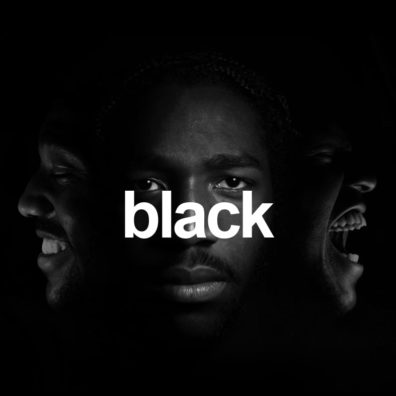 Picture of promo graphics for Zane Smith's album titled black